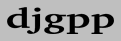 Titel »djgpp« vom GNU-C++-Compiler für DOS