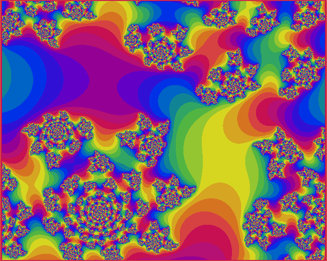 Mandelbrotbild »Fraktaler Armtunnel«. Grösserer Umfang
von 87½ KB